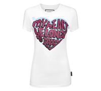 Philipp Plein - T-Shirt Pure with Crystals - Tops - Mujer - Blanco - S -