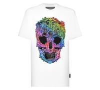 Philipp Plein - T-shirt Round Neck SS Baroque Skull - Tops - Hombre - Blanco - 2XL -