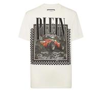 Philipp Plein - T-shirt Round Neck SS Racing - Tops - Hombre - Beige - 2XL -