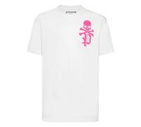 Philipp Plein - T-shirt Round Neck SS Skull&Bones - Tops - Hombre - Blanco - 3XL -