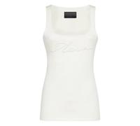 Philipp Plein - Tank Top Signature - Tops - Mujer - Blanco - L -