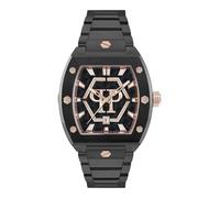 Philipp Plein The Hexagon Phantom - Reloj analógico de cuarzo para hombre, acero inoxidable, Black-Pwpua1025