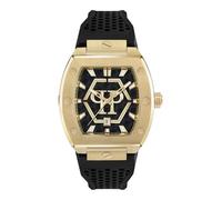 Philipp Plein The Hexagon Phantom - Reloj analógico de cuarzo para hombre, acero inoxidable, Oro amarillo negro, Einheitsgröße, Moderno