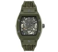 Philipp Plein The Skeleton ECOCERAMIC Reloj Hombre Analógico Automático Silicona, Verde - Pwvba0223, Pulsera