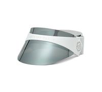 Philipp Plein Unisex Philipp Plein SPP033S PLEIN F.I.T. FUTURE IS TODAY VISIERA-K 5WWX Gafas de sol Inyectado Blanco Gris Visera Normal Espejo
