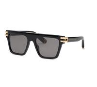 Philipp Plein Unisex Philipp Plein SPP108M PLEIN ICON 700 Gafas de sol Acetato Negro Gris Cuadrada Normal