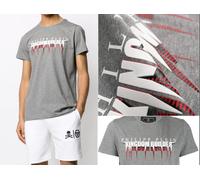 Philipp Plein Wqc Corte Statement Logo Camiseta Ronda Cuello Camiseta Top Nueva
