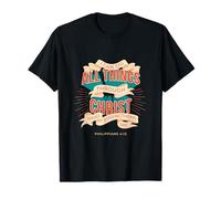Philippians 4:13 Christian Scripture Faith Verse Camiseta