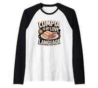 Philippine Lumpia Is My Love Language Pinoy Food Spring Roll Camiseta Manga Raglan