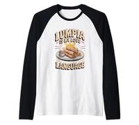 Philippine Lumpia Is My Love Language Pinoy Food Spring Roll Camiseta Manga Raglan