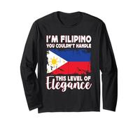 Philippines Flag Proud Elegant Filipino Boyfriend Girlfriend Manga Larga