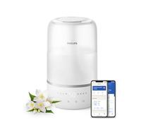 Philips 1000 Humidificador Inteligente, 38m², 250 ml/h, hasta 32 h, Negro | Humidificador de aire Nebulización Sky High, 38 m², depósito de 3L de llenado superior, hasta 32 h de autonomía (HU1509/00)