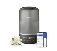 Philips 1000 Humidificador Inteligente, 41 m², 275 ml/h, hasta 32 h, Negro | Humidificador de aire Nebulización Sky High, 41 m², depósito de 3L de llenado superior, hasta 32 h de autonomía (HU1510/03)