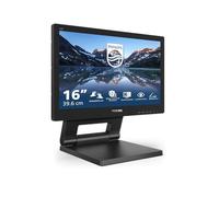 Philips 162B9T Monitor Táctil 16 Pulgadas WXGA, 60Hz, TN, 4 ms GtG, Altura Ajustable, Altavoces (1366x768, 1x HDMI 1.4, 1x DP 1.2, USB-Hub), Negro