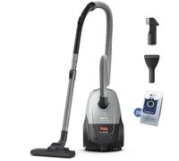 PHILIPS 2000 Aspiradora con Bolsa, 800 W, 9 m, HEPA, Gris