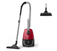 PHILIPS 2000 Aspiradora con Bolsa, 900 W, 3L, 9 m, Rojo