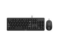 Philips SPT6207BL - Juego de Teclado y ratón con Cable USB 2.0, diseño ergonómico y Sensor de 1200 dpi, clics silenciosos, para usuarios diestros y Zurdos, Compatible con PC, Mac, Color Negro