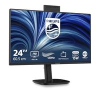 Philips 24B2N3200JH Monitor 24 Pulgadas 120Hz Panel IPS, 4ms GtG, Altavoces, Webcam, Altura Ajustable, (1920x1080 HDMI 1x 1.4 DP 1x 1.2 USB Hub) Negro