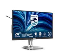 Philips 24B2N4200 - Monitor FHD de 24 Pulgadas, Altavoces, Altura Ajustable (1920 x 1080, 120 Hz, VGA, HDMI 1.4, DisplayPort 1.2, concentrador USB) Negro Gris