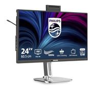 Philips 24B2U4301H Monitor 24 Pulgadas 120Hz Panel IPS, 4ms GtG, Altavoces, Webcam, Altura Ajustable, (1920x1080 HDMI 1x 1.4 DP 1x 1.4 USB Hub) Gris Antracita