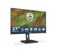 PHILIPS 27B1N3800 Monitor 27" UHD, WLED, 60 Hz, IPS, 4 ms GtG, Adaptive Sync., TUV Eye Comfort, Altavoces, Altura Ajustable (3840x2160, 2X HDMI 2.0, 1x DP 1.4, USB-Hub) Negro
