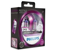 Philips 2X H4 60/55W Color-Vision Púrpura Bombillas Halógenas Para Faros Lila