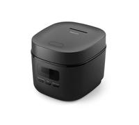 Philips Mini olla arrocera Serie 3000-0,54 L, revestimiento Bakuhanseki de 5 capas, modo de cocción rápida en 30 minutos, 5 menús automáticos, negro (HD3080/80)