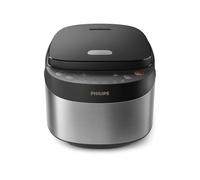 Philips 3000 Olla Arrocera Eléctrica, 0,85L, 8 Menús, Negro | Cocción rápida 30 min, 0,85L, 600W, olla antiadherente 4 capas, 8 menús automáticos, diseño compacto (HD3093/80)
