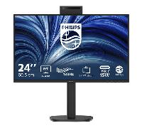 Philips 24B2N3200JH Monitor 24 Pulgadas 120Hz Panel IPS, 4ms GtG, Altavoces, Webcam, Altura Ajustable, (1920x1080 HDMI 1x 1.4 DP 1x 1.2 USB Hub) Negro