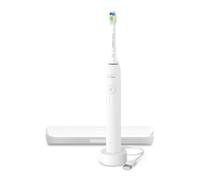 Philips Sonicare Serie 3100 - Cepillo dental sónico con sensor de presión, 3 niveles de intensidad, función EasyStart, SmarTimer, autonomía de 14 días, estuche, blanco, HX4033/21, [Nuevo]