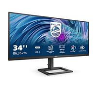Philips 346E2LAE Monitor 34 Pulgadas UWQHD, 100Hz, VA, 1 MPRT, Adaptive Sync., Altura ajustable, Altavoces (3440x1440, 1x HDMI 2.0, 1x DP 1.2, USB-Hub, USB-C), Negro