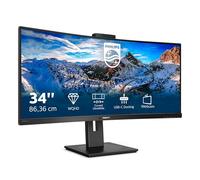 Philips Monitor 346P1CRH 34 pulgadas Curvo 1500R UWQHD 100Hz HDR400 USB-C Altavoces Webcam