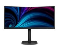 Philips 34B2U3600C - Monitor Curvo WQHD de 34 Pulgadas, Regulable en Altura, Altavoces (3440x1440, 120 Hz, 1x HDMI 2.0, 1x DP 1.2, 1x USB-C (90W PD), hub USB, RJ45) Negro
