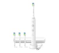Philips Sonicare Serie 4100 - Cepillo dental sónico con sensor de presión, 4 ajustes de cepillado, función EasyStart, SmarTimer, autonomía de 21 días, estuche, blanco, HX4046/41, [Nuevo]