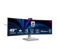 PHILIPS 49B2U5900CH Monitor 49 Pulgadas DQHD, 75Hz, VA, 4 ms GtG, Adaptive Sync., HDR400, Altura Ajustable, Altavoces (5120x1440, 2X HDMI 2.1, 1x DP 1.4, USB-Hub, USB-C), Negro