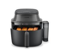 Philips 5000 Airfryer - Freidora de Aire con Vapor, 7,2L, Negro | Ventana de cocción, "SteamFry" Vapor y air, 21 funciones, tecnología Rapid Air Plus, Auto SteamClean, app HomeID (NA540/00)