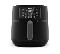Philips 5000 XXL Airfryer - Freidora de Aire 7,2L, 16 en 1, WiFi, Negro | 16 modos en 1, 90% menos grasa, tecnología Rapid Air, WiFi, 8 preajustes, app de recetas HomeID (HD9285/90)