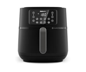 Philips 5000 XXL Airfryer - Freidora de Aire 7,2L, 16 en 1, WiFi, Negro | 16 modos en 1, 90% menos grasa, tecnología Rapid Air, WiFi, 8 preajustes, app de recetas HomeID (HD9285/90)