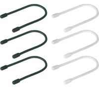 Philips 6 bridas flexibles de 7 pulgadas, organizador de cables multiusos, bridas reutilizables para cables de extensión, regletas de alimentación, iluminación al aire libre, verde y blanco,