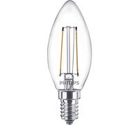 Philips 8718696573853 - Bombilla translúcida LED vela, blanco cálido, consumo 2 W, equivalente a 25 W, casquillo E14