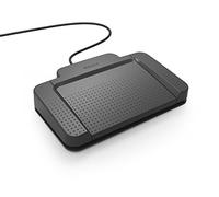 Philips ACC2310 Interruptor de pie USB, diseño con 3 Pedales, conectar y Usar, sin Software, Color Gris Antracita