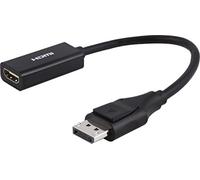 Philips Adaptador DisplayPort a HDMI, unidireccional, funciona con portátiles, tabletas, Full HD 1080p, 4K Ultra HD, compatible con Mac y PC, diseño compacto, portátil, negro, SWV9200G/27