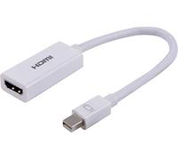 PHILIPS Adaptador Mini DisplayPort a HDMI, 8 Unidades, unidireccional, Audio y Video, Full HD 1080p, 4K Ultra HD, diseño Compacto portátil Delgado, Cable Blanco, para Todas Las Marcas, SWV3623W/37