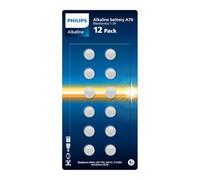 Philips Alkaline 1 Volt A76, baterías optimas para Relojes, calculadoras y pequeños aparatos electrónicos, Paquete de 12