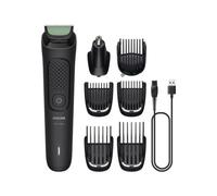 Philips Recortadora Todo En Uno series 3000, Kit 7 en 1, Afeitadora y cortapelos Hombre para Rostro y Pelo, Barba, Cuchillas Autoafilables suaves con la piel, 10 longitudes, MG3930/15