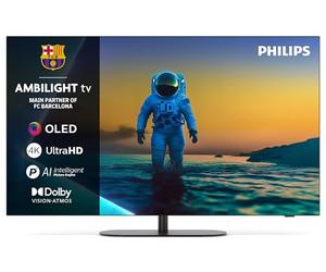 Philips Ambilight 65OLED820 4K OLED Smart TV - Pantalla de 65 Pulgadas con P5 AI Picture, Google TV, Dolby Vision y Sonido Dolby Atmos - Funciona con Alexa y Asistente de Google