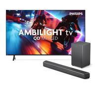 Philips Ambilight QD MiniLED 55" 55MLED920 4K UHD Smart TV Titan OS + Philips TAB5309 Barra de Sonido