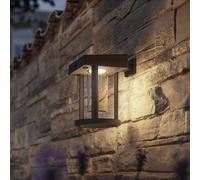 Philips Aplique de pared LED Camill, negro/claro, Ø 14 cm