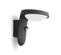 Philips - Aplique de pared para exteriores Philips Tyla 9W Luz Cálida 2700k con sensor de movimiento y panel de carga solar, protección IP44