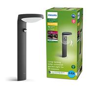 Philips - Aplique exterior de pared Philips Tyla 1.2W Luz Neutra 3000k, con sensor de movimiento y alimentación solar, protección IP44
